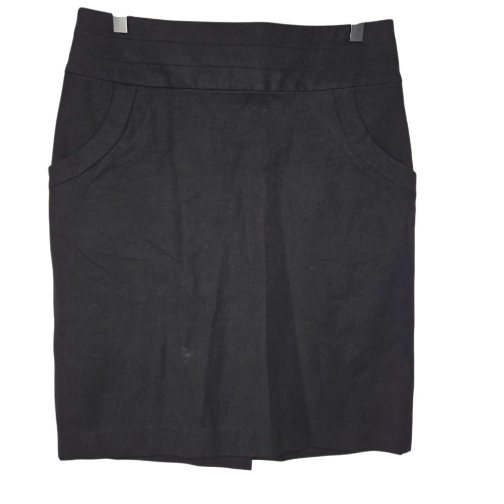 Banana Republic Womens Black Stretch Pocket Pencil Straight Skirt Size 4